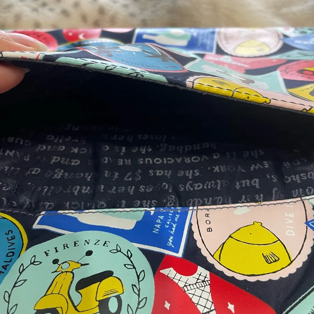 Kate Spade Laptop Sleeve Travel Case Around the World Colorful 13 inch